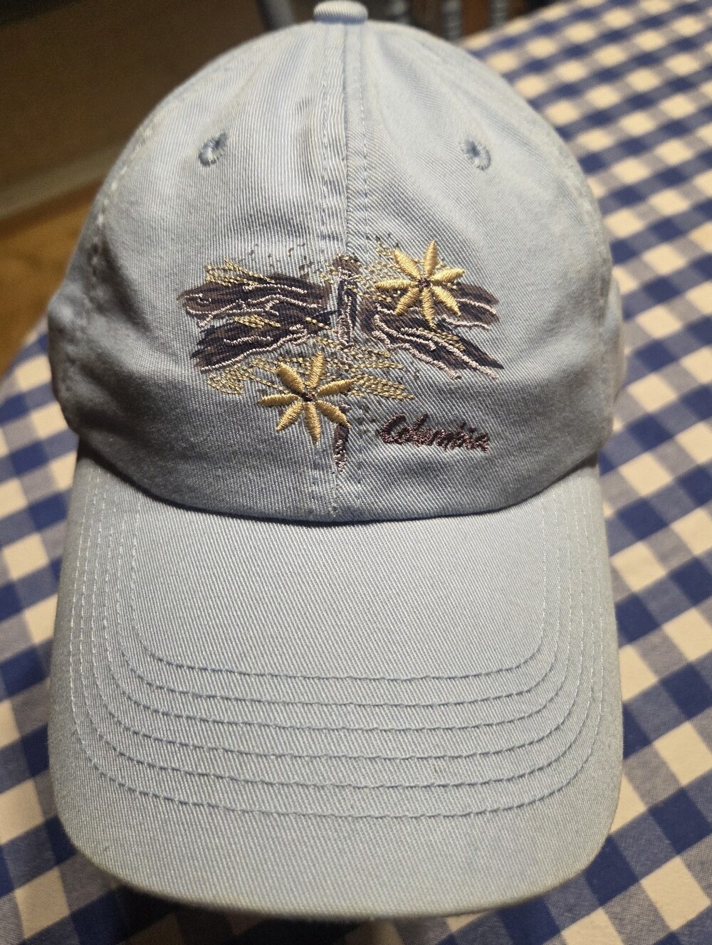 Columbia Light Blue Floral Dragonfly Baseball Cap